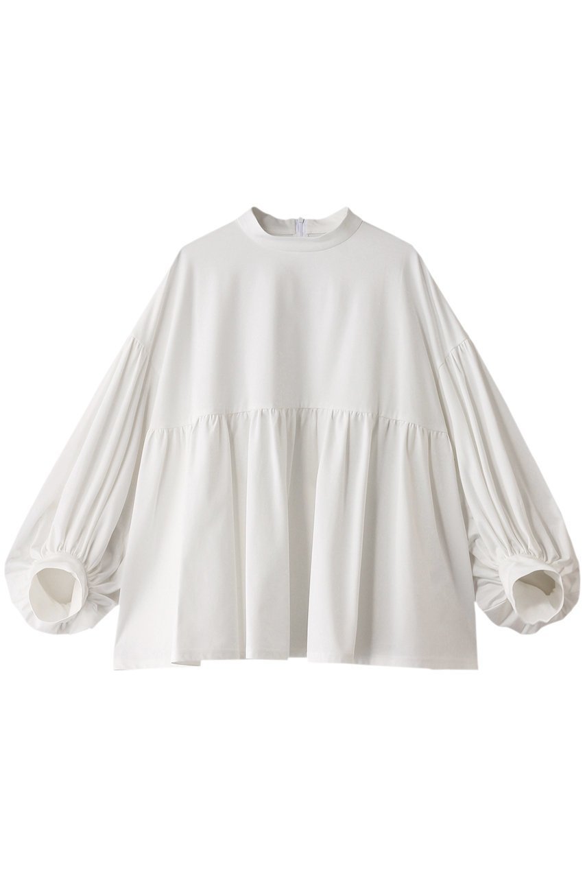 【ル フィル/LE PHIL】のシルキーモクロディブラウス インテリア・キッズ・メンズ・レディースファッション・服の通販 founy(ファニー) 　ファッション　Fashion　レディースファッション　WOMEN　トップス・カットソー　Tops/Tshirt　シャツ/ブラウス　Shirts/Blouses　ジャージ　Jersey　ストレッチ　Stretch　スリーブ　Sleeve　ロング　Long　ホワイト|ID: prp329100004549210 ipo3291000000032151527