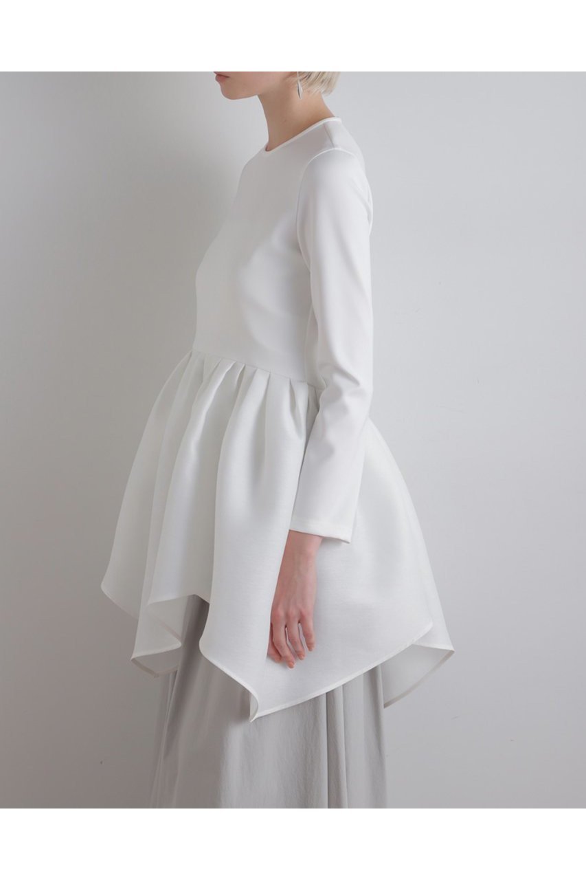 【ル フィル/LE PHIL】のシアーダブルクロスブラウス 人気、トレンドファッション・服の通販 founy(ファニー) 　ファッション　Fashion　レディースファッション　WOMEN　トップス・カットソー　Tops/Tshirt　シャツ/ブラウス　Shirts/Blouses　おすすめ　Recommend　なめらか　Smooth　カッティング　Cutting　カットソー　Cut And Sew　コンパクト　Compact　コンビ　Combination　シアー　Sheer　ジャージ　Jersey　ジャージー　Jersey　スリーブ　Sleeve　ダブル　Double　フェミニン　Feminine　ペプラム　Peplum　ランダム　Random　ロング　Long　other-2|ID: prp329100004549211 ipo3291000000032151535