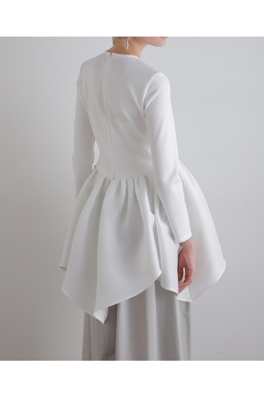 【ル フィル/LE PHIL】のシアーダブルクロスブラウス 人気、トレンドファッション・服の通販 founy(ファニー) 　ファッション　Fashion　レディースファッション　WOMEN　トップス・カットソー　Tops/Tshirt　シャツ/ブラウス　Shirts/Blouses　おすすめ　Recommend　なめらか　Smooth　カッティング　Cutting　カットソー　Cut And Sew　コンパクト　Compact　コンビ　Combination　シアー　Sheer　ジャージ　Jersey　ジャージー　Jersey　スリーブ　Sleeve　ダブル　Double　フェミニン　Feminine　ペプラム　Peplum　ランダム　Random　ロング　Long　other-3|ID: prp329100004549211 ipo3291000000032151536