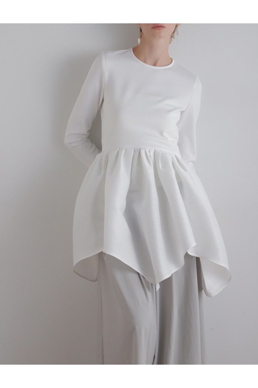 【ル フィル/LE PHIL】のシアーダブルクロスブラウス 人気、トレンドファッション・服の通販 founy(ファニー) 　ファッション　Fashion　レディースファッション　WOMEN　トップス・カットソー　Tops/Tshirt　シャツ/ブラウス　Shirts/Blouses　おすすめ　Recommend　なめらか　Smooth　カッティング　Cutting　カットソー　Cut And Sew　コンパクト　Compact　コンビ　Combination　シアー　Sheer　ジャージ　Jersey　ジャージー　Jersey　スリーブ　Sleeve　ダブル　Double　フェミニン　Feminine　ペプラム　Peplum　ランダム　Random　ロング　Long　other-7|ID: prp329100004549211 ipo3291000000032151540