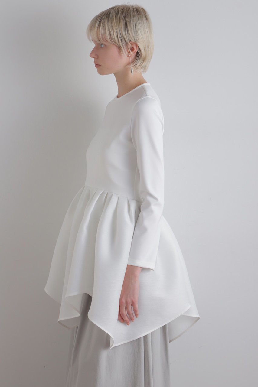 【ル フィル/LE PHIL】のシアーダブルクロスブラウス 人気、トレンドファッション・服の通販 founy(ファニー) 　ファッション　Fashion　レディースファッション　Fashion for Women　トップス・カットソー　Cut & Sew Tops　シャツ・ブラウス・オフィスカジュアル　Elegant Blouses & Button-Ups　おすすめ　Recommended / Our Picks　なめらか　Smooth, Silky Texture　カッティング　Cutting Detail　カットソー　Cut and Sewn Top　コンパクト　Compact, Small Size　コンビ　Combo, Combination Style　シアー　Sheer, See-Through　スリーブ　Sleeve, Long Sleeve / Short Sleeve　ダブル　Double, Double-Breasted　フェミニン　Feminine, Girly　ペプラム　Peplum, Flared Hem　ランダム　Random, Irregular　ロング　Long, Long-Length　other-2|ID: prp329100004549211 ipo3291000000032884854