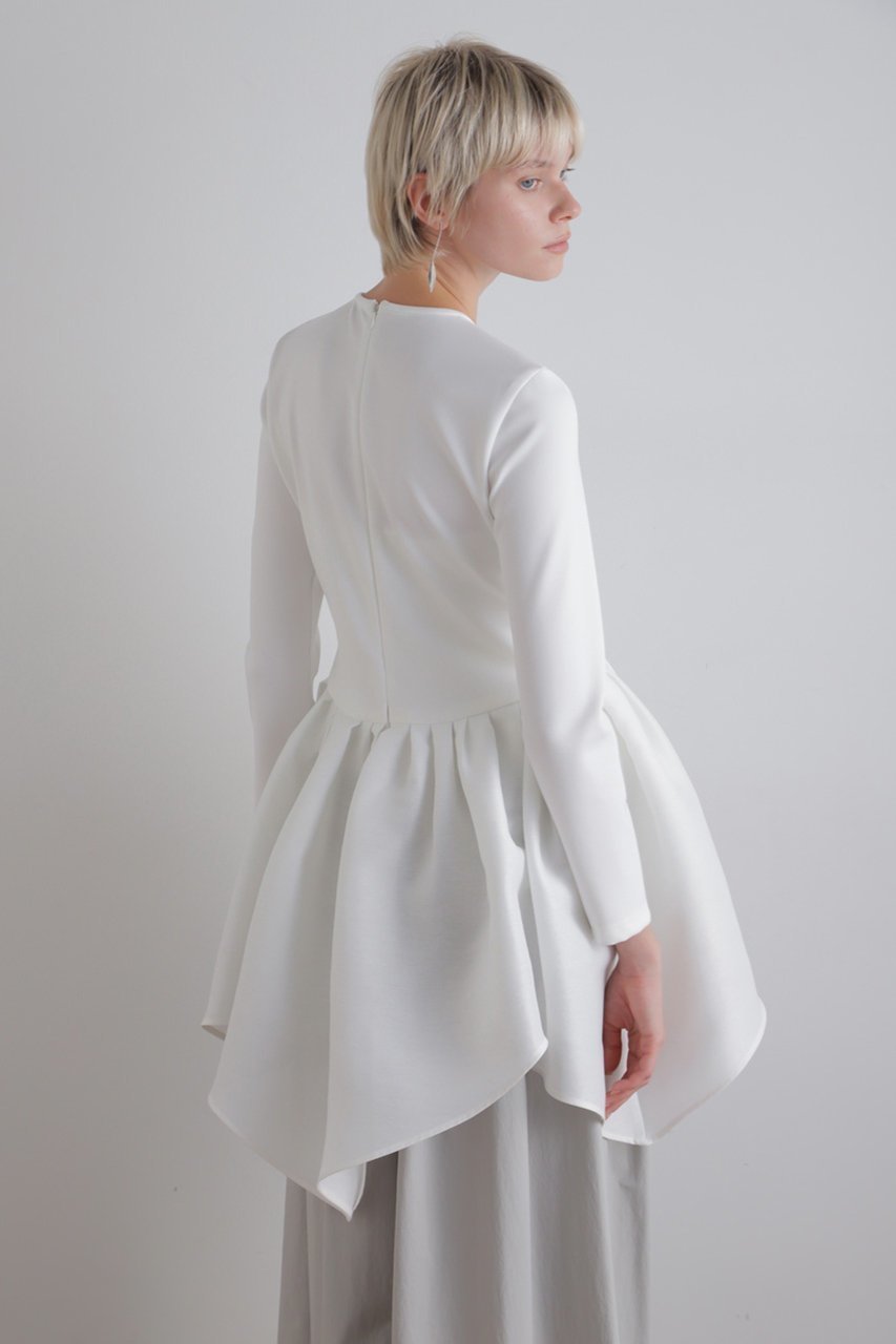【ル フィル/LE PHIL】のシアーダブルクロスブラウス 人気、トレンドファッション・服の通販 founy(ファニー) 　ファッション　Fashion　レディースファッション　Fashion for Women　トップス・カットソー　Cut & Sew Tops　シャツ・ブラウス・オフィスカジュアル　Elegant Blouses & Button-Ups　おすすめ　Recommended / Our Picks　なめらか　Smooth, Silky Texture　カッティング　Cutting Detail　カットソー　Cut and Sewn Top　コンパクト　Compact, Small Size　コンビ　Combo, Combination Style　シアー　Sheer, See-Through　スリーブ　Sleeve, Long Sleeve / Short Sleeve　ダブル　Double, Double-Breasted　フェミニン　Feminine, Girly　ペプラム　Peplum, Flared Hem　ランダム　Random, Irregular　ロング　Long, Long-Length　other-3|ID: prp329100004549211 ipo3291000000032884858