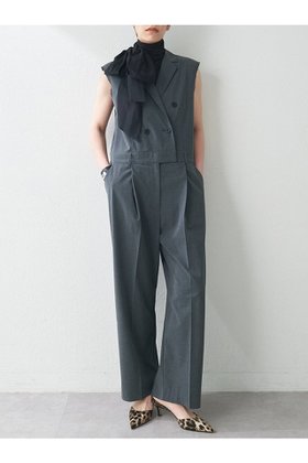 【ウィムガゼット/Whim Gazette】の【THE PAUSE】テーラーカラーノースリーブジャンプスーツ 人気、トレンドファッション・服の通販 founy(ファニー) ファッション Fashion レディースファッション WOMEN おすすめ Recommend インナー Inner カットソー Cut And Sew ジャケット Jacket ストライプ Stripe ストレッチ Stretch センター Center ノースリーブ No Sleeve ボトム Bottom マニッシュ Mannish ワイド Wide 人気 Popularity 夏 Summer NEW・新作・新着・新入荷 New Arrivals |ID:prp329100004550944