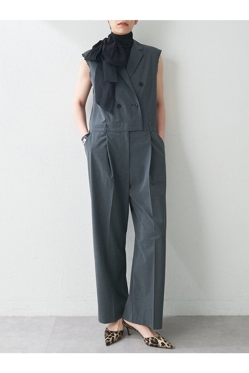 【ウィムガゼット/Whim Gazette】の【THE PAUSE】テーラーカラーノースリーブジャンプスーツ 人気、トレンドファッション・服の通販 founy(ファニー) 　ファッション　Fashion　レディースファッション　WOMEN　おすすめ　Recommend　インナー　Inner　カットソー　Cut And Sew　ジャケット　Jacket　ストライプ　Stripe　ストレッチ　Stretch　センター　Center　ノースリーブ　No Sleeve　ボトム　Bottom　マニッシュ　Mannish　ワイド　Wide　人気　Popularity　夏　Summer　NEW・新作・新着・新入荷　New Arrivals　 other-1|ID: prp329100004550944 ipo3291000000032163616