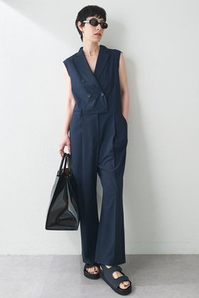 【ウィムガゼット/Whim Gazette】の【THE PAUSE】テーラーカラーノースリーブジャンプスーツ 人気、トレンドファッション・服の通販 founy(ファニー) ファッション Fashion レディースファッション Fashion for Women パンツ Pants & Trousers おすすめ Recommended / Our Picks インナー Innerwear カットソー Cut and Sewn Top ジャケット Jacket, Outerwear ストライプ Stripe, Striped Pattern ストレッチ Stretch, Stretchy Fabric センター Center, Center Line ノースリーブ Sleeveless, No-Sleeve ボトム Bottoms, Lower Wear マニッシュ Mannish, Boyish ワイド Wide, Wide Fit 人気 Popular, Best Seller 夏 Summer |ID:prp329100004550944