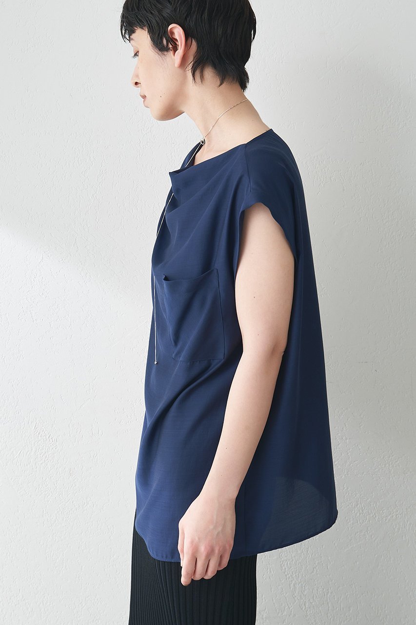 【ウィムガゼット/Whim Gazette】のサテンワッシャーノースリブラウス 人気、トレンドファッション・服の通販 founy(ファニー) 　ファッション　Fashion　レディースファッション　WOMEN　トップス・カットソー　Tops/Tshirt　キャミソール / ノースリーブ　No Sleeves　シャツ/ブラウス　Shirts/Blouses　サテン　Satin　スリーブ　Sleeve　ドレープ　Drape　ノースリーブ　No Sleeve　バランス　Balance　フレンチ　French　ボトム　Bottom　ポケット　Pocket　ワッシャー　Washer　NEW・新作・新着・新入荷　New Arrivals　other-3|ID: prp329100004550947 ipo3291000000032163651