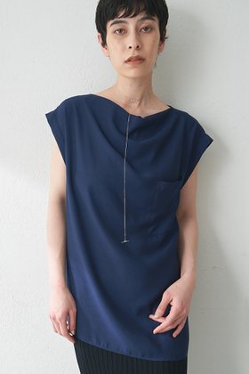 【ウィムガゼット/Whim Gazette】のサテンワッシャーノースリブラウス 人気、トレンドファッション・服の通販 founy(ファニー) ファッション Fashion レディースファッション Fashion for Women トップス・カットソー Cut & Sew Tops キャミソール&ノースリーブ Camisoles & Sleeveless Tops シャツ・ブラウス・オフィスカジュアル Elegant Blouses & Button-Ups サテン Satin, Glossy Fabric スリーブ Sleeve, Long Sleeve / Short Sleeve ドレープ Drape, Draping Fabric ノースリーブ Sleeveless, No-Sleeve バランス Balance, Style Balance フレンチ French, French Style ボトム Bottoms, Lower Wear ポケット Pocket, Pocket Detail ワッシャー Washer, Crinkled Finish |ID:prp329100004550947