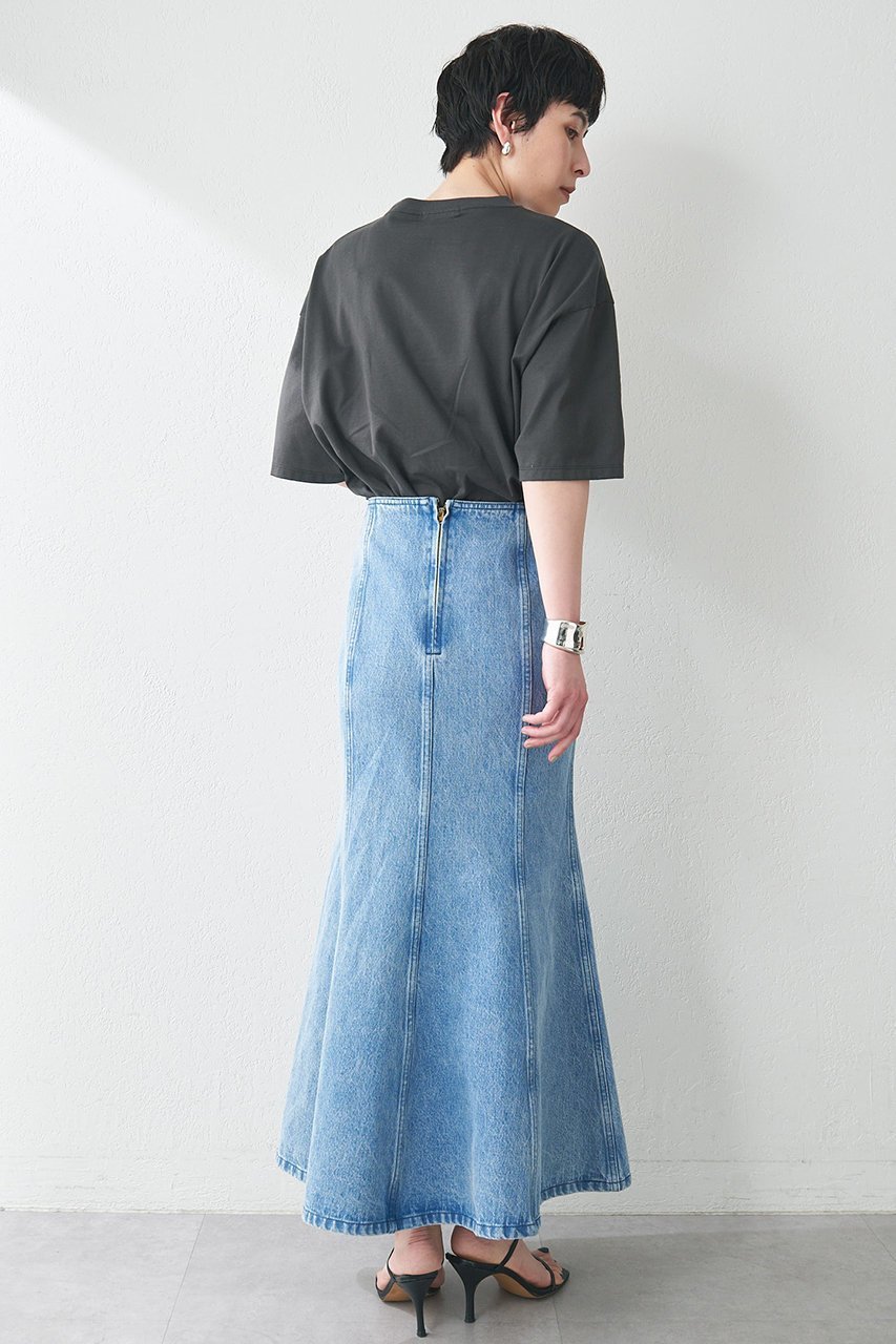【ウィムガゼット/Whim Gazette】のフレアデニムスカート 人気、トレンドファッション・服の通販 founy(ファニー) 　ファッション　Fashion　レディースファッション　Fashion for Women　スカート　Skirts　デニムスカート・カジュアルスカート　Denim Skirts　ロングスカート　Long Skirts / Maxi & Midi Skirts　デニム　Denim, Jeans Material　ブリーチ　Bleach, Washed Finish　マーメイド　Mermaid, Fishtail Silhouette　ロング　Long, Long-Length　ヴィンテージ　Vintage Style　other-4|ID: prp329100004550949 ipo3291000000032163668