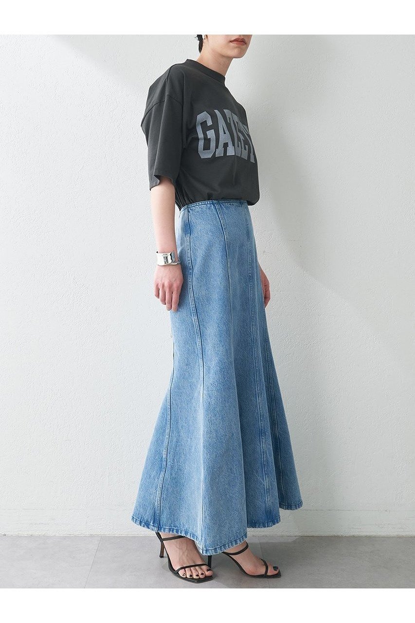 【ウィムガゼット/Whim Gazette】のフレアデニムスカート 人気、トレンドファッション・服の通販 founy(ファニー) 　ファッション　Fashion　レディースファッション　Fashion for Women　スカート　Skirts　デニムスカート・カジュアルスカート　Denim Skirts　ロングスカート　Long Skirts / Maxi & Midi Skirts　デニム　Denim, Jeans Material　ブリーチ　Bleach, Washed Finish　マーメイド　Mermaid, Fishtail Silhouette　ロング　Long, Long-Length　ヴィンテージ　Vintage Style　other-5|ID: prp329100004550949 ipo3291000000032163669