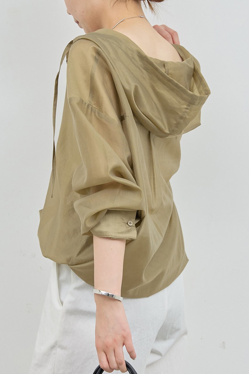 【ガリャルダガランテ/GALLARDAGALANTE】のシアーフーディーシャツ 人気、トレンドファッション・服の通販 founy(ファニー) 　ファッション　Fashion　レディースファッション　WOMEN　トップス・カットソー　Tops/Tshirt　シャツ/ブラウス　Shirts/Blouses　シアー　Sheer　スリーブ　Sleeve　ドローコード　Draw Cord　ロング　Long　夏　Summer　NEW・新作・新着・新入荷　New Arrivals　other-7|ID: prp329100004550952 ipo3291000000032163694