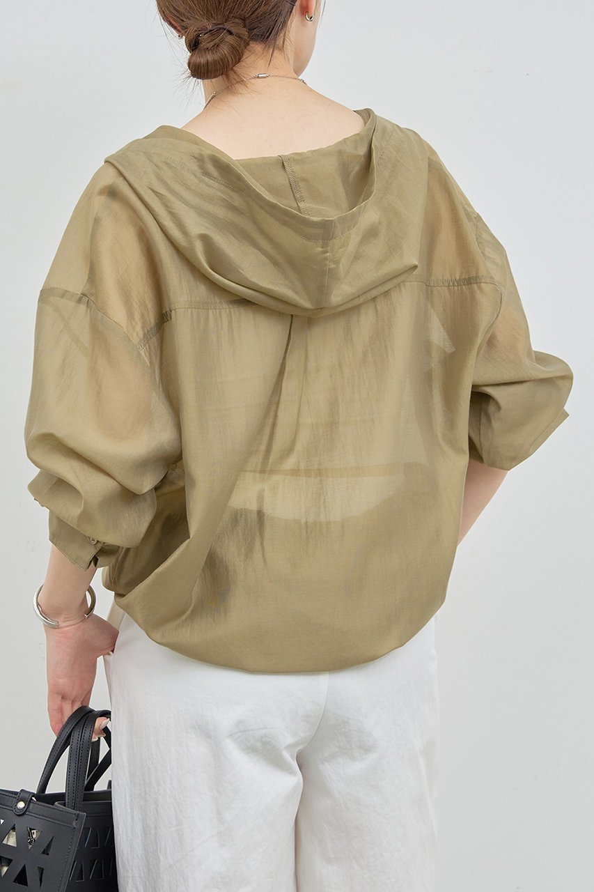 【ガリャルダガランテ/GALLARDAGALANTE】のシアーフーディーシャツ 人気、トレンドファッション・服の通販 founy(ファニー) 　ファッション　Fashion　レディースファッション　WOMEN　トップス・カットソー　Tops/Tshirt　シャツ/ブラウス　Shirts/Blouses　シアー　Sheer　スリーブ　Sleeve　ドローコード　Draw Cord　ロング　Long　夏　Summer　NEW・新作・新着・新入荷　New Arrivals　other-8|ID: prp329100004550952 ipo3291000000032163695