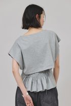 【カレンソロジー/Curensology】のバックシャーリングTシャツ 人気、トレンドファッション・服の通販 founy(ファニー) ファッション Fashion レディースファッション Fashion for Women トップス・カットソー Cut & Sew Tops シャツ・ブラウス・オフィスカジュアル Elegant Blouses & Button-Ups ロングTシャツ・Tシャツ Longline T-Shirts & Tees カットソー・ベーシックTシャツ Cut-and-Sewn Tops / Stretch Tees & Basics なめらか Smooth, Silky Texture コンパクト Compact, Small Size シャーリング Shirring, Ruched ショート Short, Short Length スリーブ Sleeve, Long Sleeve / Short Sleeve プレーン Plain, Simple 日本製 Made In Japan thumbnail グレー|ID: prp329100004550956 ipo3291000000032812352