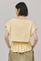 【カレンソロジー/Curensology】のバックシャーリングTシャツ 人気、トレンドファッション・服の通販 founy(ファニー) ファッション Fashion レディースファッション Fashion for Women トップス・カットソー Cut & Sew Tops シャツ・ブラウス・オフィスカジュアル Elegant Blouses & Button-Ups ロングTシャツ・Tシャツ Longline T-Shirts & Tees カットソー・ベーシックTシャツ Cut-and-Sewn Tops / Stretch Tees & Basics なめらか Smooth, Silky Texture コンパクト Compact, Small Size シャーリング Shirring, Ruched ショート Short, Short Length スリーブ Sleeve, Long Sleeve / Short Sleeve プレーン Plain, Simple 日本製 Made In Japan thumbnail クリーム|ID: prp329100004550956 ipo3291000000032812353