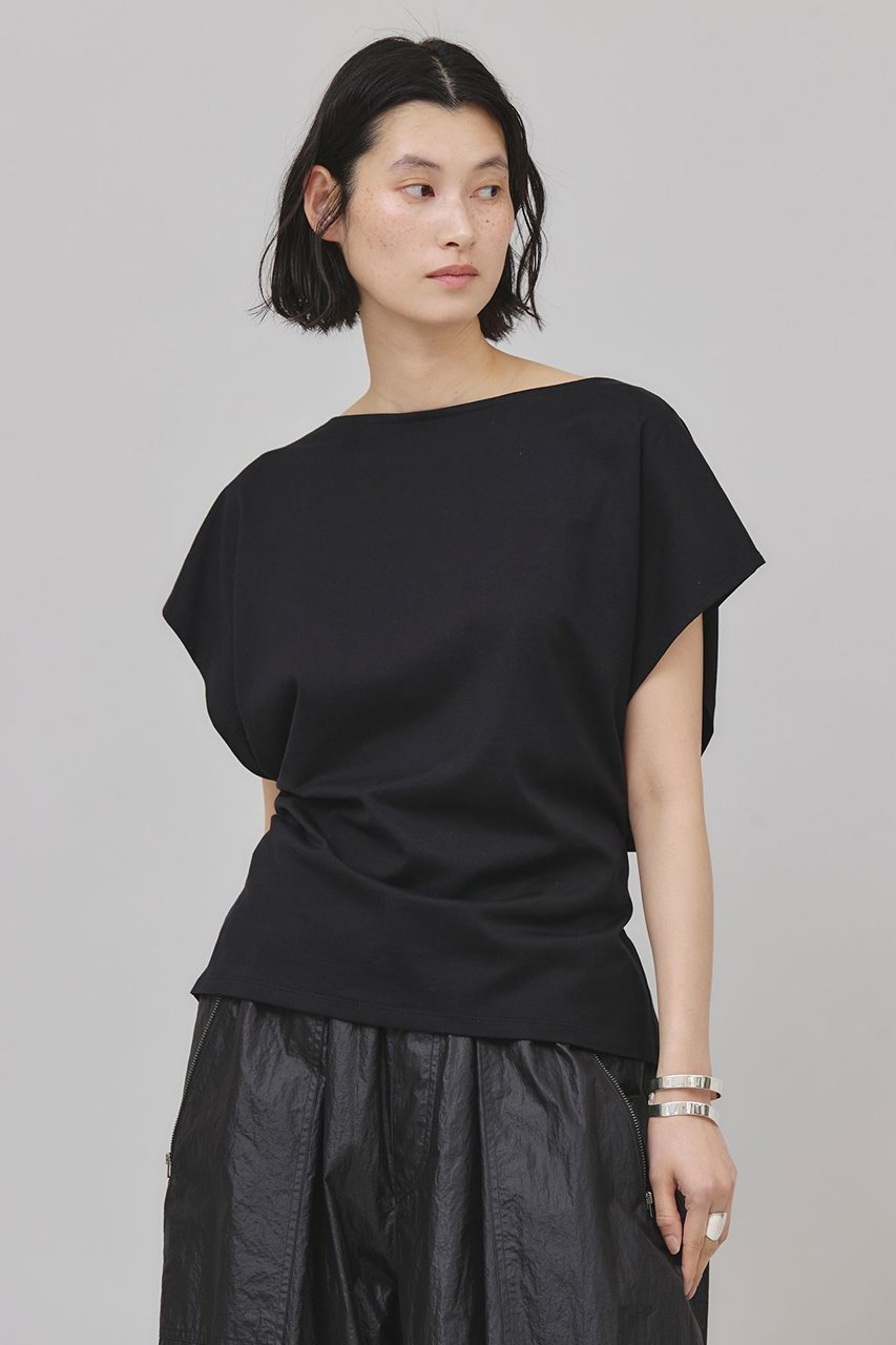 【カレンソロジー/Curensology】のバックシャーリングTシャツ 人気、トレンドファッション・服の通販 founy(ファニー) 　ファッション　Fashion　レディースファッション　Fashion for Women　トップス・カットソー　Cut & Sew Tops　シャツ・ブラウス・オフィスカジュアル　Elegant Blouses & Button-Ups　ロングTシャツ・Tシャツ　Longline T-Shirts & Tees　カットソー・ベーシックTシャツ　Cut-and-Sewn Tops / Stretch Tees & Basics　なめらか　Smooth, Silky Texture　コンパクト　Compact, Small Size　シャーリング　Shirring, Ruched　ショート　Short, Short Length　スリーブ　Sleeve, Long Sleeve / Short Sleeve　プレーン　Plain, Simple　日本製　Made In Japan　other-2|ID: prp329100004550956 ipo3291000000032812354