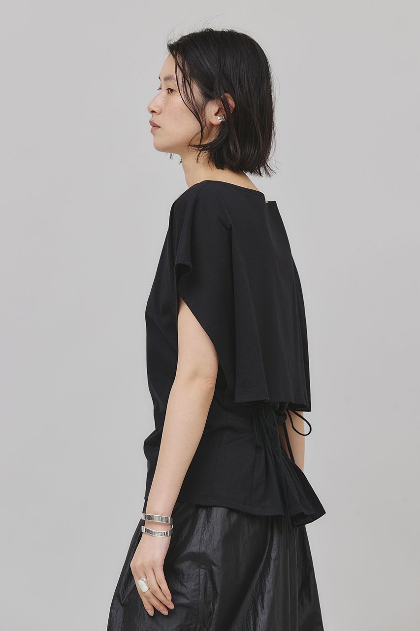 【カレンソロジー/Curensology】のバックシャーリングTシャツ 人気、トレンドファッション・服の通販 founy(ファニー) 　ファッション　Fashion　レディースファッション　Fashion for Women　トップス・カットソー　Cut & Sew Tops　シャツ・ブラウス・オフィスカジュアル　Elegant Blouses & Button-Ups　ロングTシャツ・Tシャツ　Longline T-Shirts & Tees　カットソー・ベーシックTシャツ　Cut-and-Sewn Tops / Stretch Tees & Basics　なめらか　Smooth, Silky Texture　コンパクト　Compact, Small Size　シャーリング　Shirring, Ruched　ショート　Short, Short Length　スリーブ　Sleeve, Long Sleeve / Short Sleeve　プレーン　Plain, Simple　日本製　Made In Japan　other-3|ID: prp329100004550956 ipo3291000000032812355