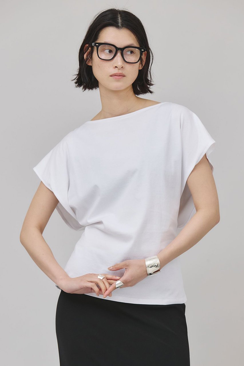 【カレンソロジー/Curensology】のバックシャーリングTシャツ 人気、トレンドファッション・服の通販 founy(ファニー) 　ファッション　Fashion　レディースファッション　Fashion for Women　トップス・カットソー　Cut & Sew Tops　シャツ・ブラウス・オフィスカジュアル　Elegant Blouses & Button-Ups　ロングTシャツ・Tシャツ　Longline T-Shirts & Tees　カットソー・ベーシックTシャツ　Cut-and-Sewn Tops / Stretch Tees & Basics　なめらか　Smooth, Silky Texture　コンパクト　Compact, Small Size　シャーリング　Shirring, Ruched　ショート　Short, Short Length　スリーブ　Sleeve, Long Sleeve / Short Sleeve　プレーン　Plain, Simple　日本製　Made In Japan　other-3|ID: prp329100004550956 ipo3291000000033706627