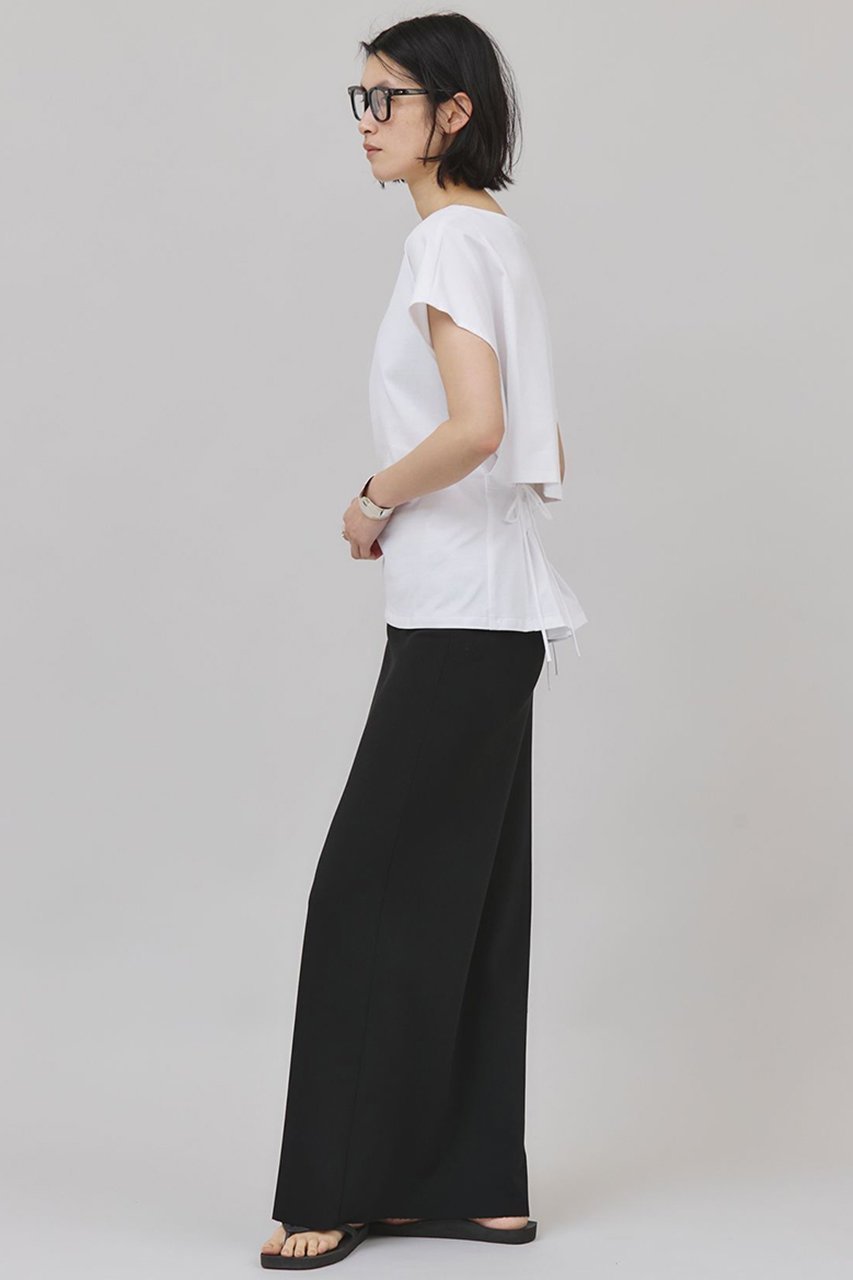 【カレンソロジー/Curensology】のバックシャーリングTシャツ 人気、トレンドファッション・服の通販 founy(ファニー) 　ファッション　Fashion　レディースファッション　Fashion for Women　トップス・カットソー　Cut & Sew Tops　シャツ・ブラウス・オフィスカジュアル　Elegant Blouses & Button-Ups　ロングTシャツ・Tシャツ　Longline T-Shirts & Tees　カットソー・ベーシックTシャツ　Cut-and-Sewn Tops / Stretch Tees & Basics　なめらか　Smooth, Silky Texture　コンパクト　Compact, Small Size　シャーリング　Shirring, Ruched　ショート　Short, Short Length　スリーブ　Sleeve, Long Sleeve / Short Sleeve　プレーン　Plain, Simple　日本製　Made In Japan　other-7|ID: prp329100004550956 ipo3291000000033706631