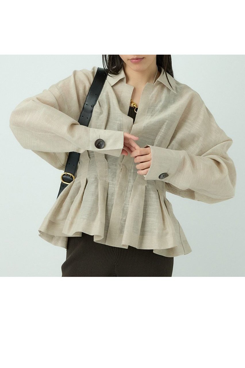 【カオス/Chaos】のエラルドブラウス インテリア・キッズ・メンズ・レディースファッション・服の通販 founy(ファニー) 　ファッション　Fashion　レディースファッション　WOMEN　トップス・カットソー　Tops/Tshirt　シャツ/ブラウス　Shirts/Blouses　オーガンジー　Organdy　カフス　Cuffs　シルク　Silk　スリーブ　Sleeve　フロント　Front　リネン　Linen　ロング　Long　夏　Summer　NEW・新作・新着・新入荷　New Arrivals　サンド|ID: prp329100004550959 ipo3291000000032163756