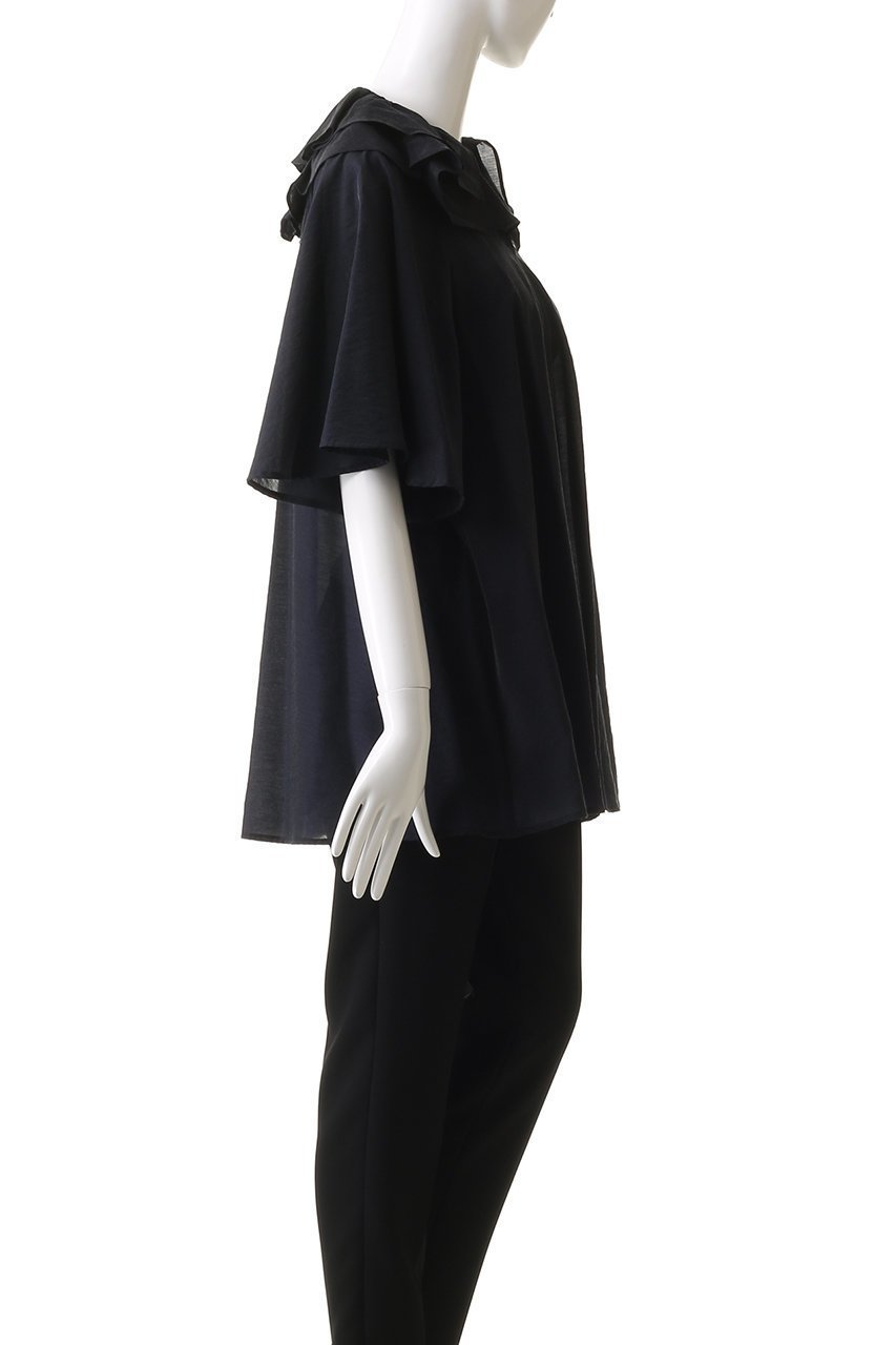 【ハウス オブ ロータス/HOUSE OF LOTUS】のダブルラッフルカラーブラウス 人気、トレンドファッション・服の通販 founy(ファニー) 　ファッション　Fashion　レディースファッション　WOMEN　トップス・カットソー　Tops/Tshirt　シャツ/ブラウス　Shirts/Blouses　シアー　Sheer　ショート　Short　スリーブ　Sleeve　フリル　Frills　NEW・新作・新着・新入荷　New Arrivals　other-3|ID: prp329100004550961 ipo3291000000032163788