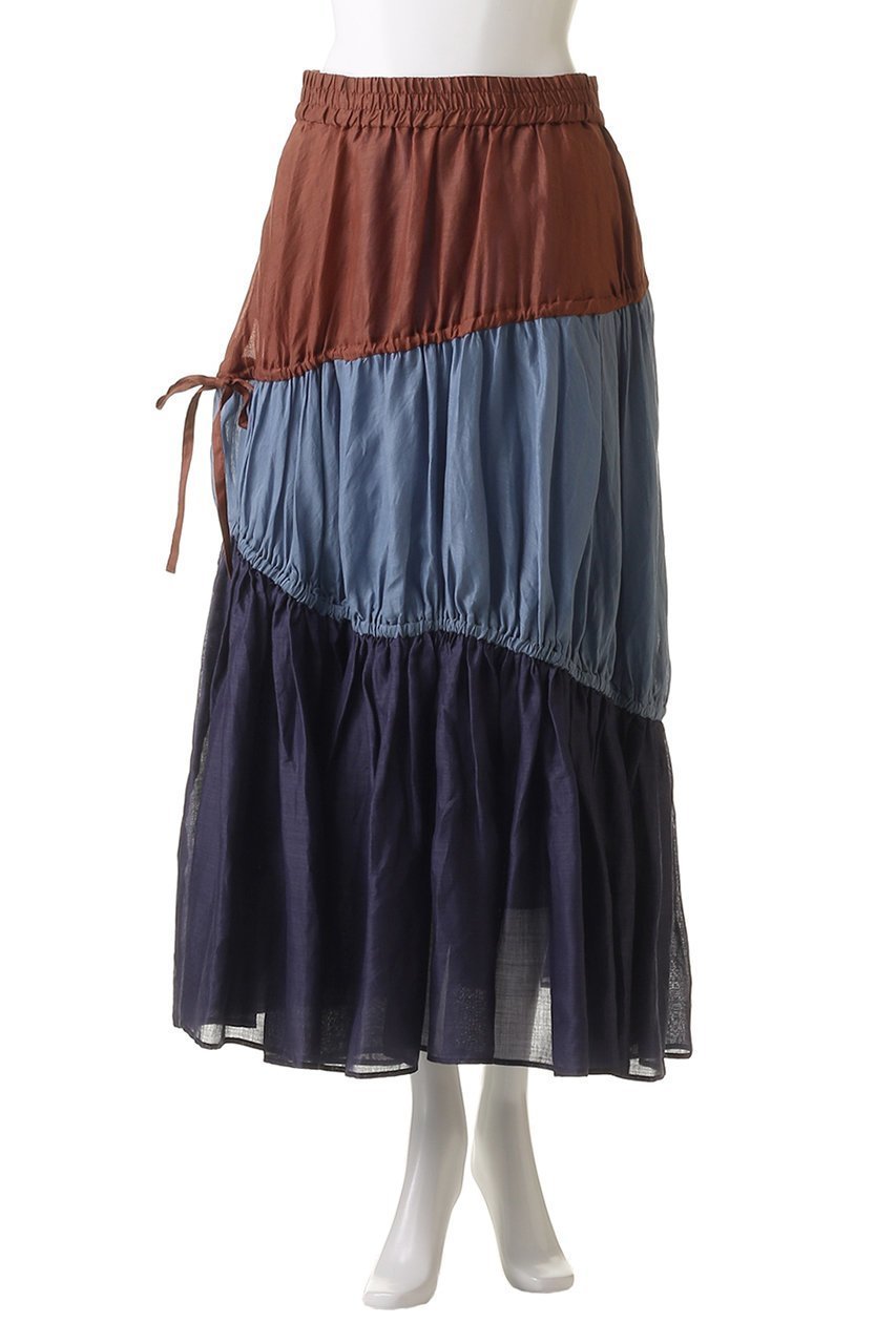 【ハウス オブ ロータス/HOUSE OF LOTUS】のマルチカラーリネンティアードスカート 人気、トレンドファッション・服の通販 founy(ファニー) 　ファッション　Fashion　レディースファッション　WOMEN　スカート　Skirt　ティアードスカート　Tiered Skirts　ロングスカート　Long Skirt　ティアードスカート　Tiered Skirt　ドローコード　Draw Cord　ブロック　Block　ロング　Long　夏　Summer　NEW・新作・新着・新入荷　New Arrivals　other-2|ID: prp329100004550962 ipo3291000000032163797