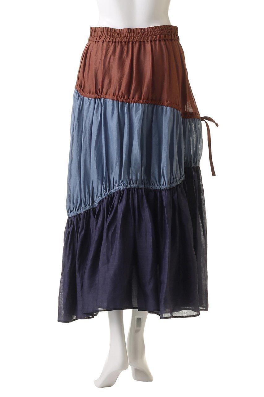 【ハウス オブ ロータス/HOUSE OF LOTUS】のマルチカラーリネンティアードスカート 人気、トレンドファッション・服の通販 founy(ファニー) 　ファッション　Fashion　レディースファッション　WOMEN　スカート　Skirt　ティアードスカート　Tiered Skirts　ロングスカート　Long Skirt　ティアードスカート　Tiered Skirt　ドローコード　Draw Cord　ブロック　Block　ロング　Long　夏　Summer　NEW・新作・新着・新入荷　New Arrivals　other-4|ID: prp329100004550962 ipo3291000000032163800