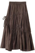 【ハウス オブ ロータス/HOUSE OF LOTUS】のリネンティアードスカート 人気、トレンドファッション・服の通販 founy(ファニー) ファッション Fashion レディースファッション Fashion for Women スカート Skirts ティアードスカート Tiered Skirts ティアードスカート Tiered Skirt, Flounced Skirt ドローコード Drawcord, Drawstring Cord 夏 Summer thumbnail ブラウン|ID: prp329100004550963 ipo3291000000032807941