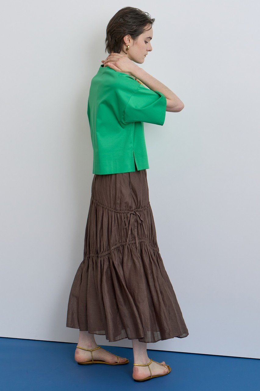 【ハウス オブ ロータス/HOUSE OF LOTUS】のリネンティアードスカート 人気、トレンドファッション・服の通販 founy(ファニー) 　ファッション　Fashion　レディースファッション　Fashion for Women　スカート　Skirts　ティアードスカート　Tiered Skirts　ティアードスカート　Tiered Skirt, Flounced Skirt　ドローコード　Drawcord, Drawstring Cord　夏　Summer　other-7|ID: prp329100004550963 ipo3291000000032807947