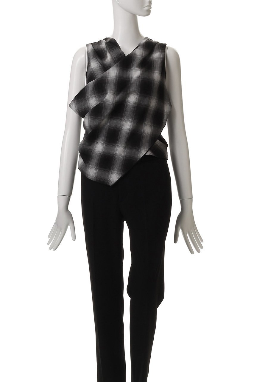 【プランク プロジェクト/PRANK PROJECT】のドレープフロントトップ / Draped Front Top 人気、トレンドファッション・服の通販 founy(ファニー) 　ファッション　Fashion　レディースファッション　Fashion for Women　トップス・カットソー　Cut & Sew Tops　シャツ・ブラウス・オフィスカジュアル　Elegant Blouses & Button-Ups　おすすめ　Recommended / Our Picks　コルセット　Corset, Bustier　サマー　Summer, Summer Style　ショート　Short, Short Length　ストライプ　Stripe, Striped Pattern　スリーブ　Sleeve, Long Sleeve / Short Sleeve　ダウン　Down, Puffer　デニム　Denim, Jeans Material　ドレープ　Drape, Draping Fabric　リネン　Linen, Linen Fabric　夏　Summer　other-6|ID: prp329100004550974 ipo3291000000032425004