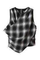 【プランク プロジェクト/PRANK PROJECT】のドレープフロントトップ / Draped Front Top BLK(ブラック)|ID: prp329100004550974 ipo3291000000036393669