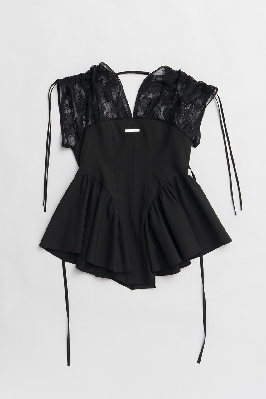 【プランク プロジェクト/PRANK PROJECT】のバルーンペプラムチュニック / Balloon Peplum Tunic インテリア・キッズ・メンズ・レディースファッション・服の通販 founy(ファニー) 　ファッション　Fashion　レディースファッション　WOMEN　ワンピース　Dress　チュニック　Tunic　ウォッシャブル　Washable　オーガンジー　Organdy　シアー　Sheer　チュニック　Tunic　チュール　Tulle　ドローストリング　Drawstring　フリル　Frills　ラッフル　Raffle　レース　Race　夏　Summer　NEW・新作・新着・新入荷　New Arrivals　BLK(ブラック)|ID: prp329100004550976 ipo3291000000032163941