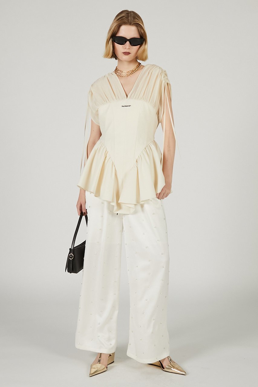 【プランク プロジェクト/PRANK PROJECT】のバルーンペプラムチュニック / Balloon Peplum Tunic 人気、トレンドファッション・服の通販 founy(ファニー) 　ファッション　Fashion　レディースファッション　WOMEN　ワンピース　Dress　チュニック　Tunic　ウォッシャブル　Washable　オーガンジー　Organdy　シアー　Sheer　チュニック　Tunic　チュール　Tulle　ドローストリング　Drawstring　フリル　Frills　ラッフル　Raffle　レース　Race　夏　Summer　NEW・新作・新着・新入荷　New Arrivals　other-5|ID: prp329100004550976 ipo3291000000032163951