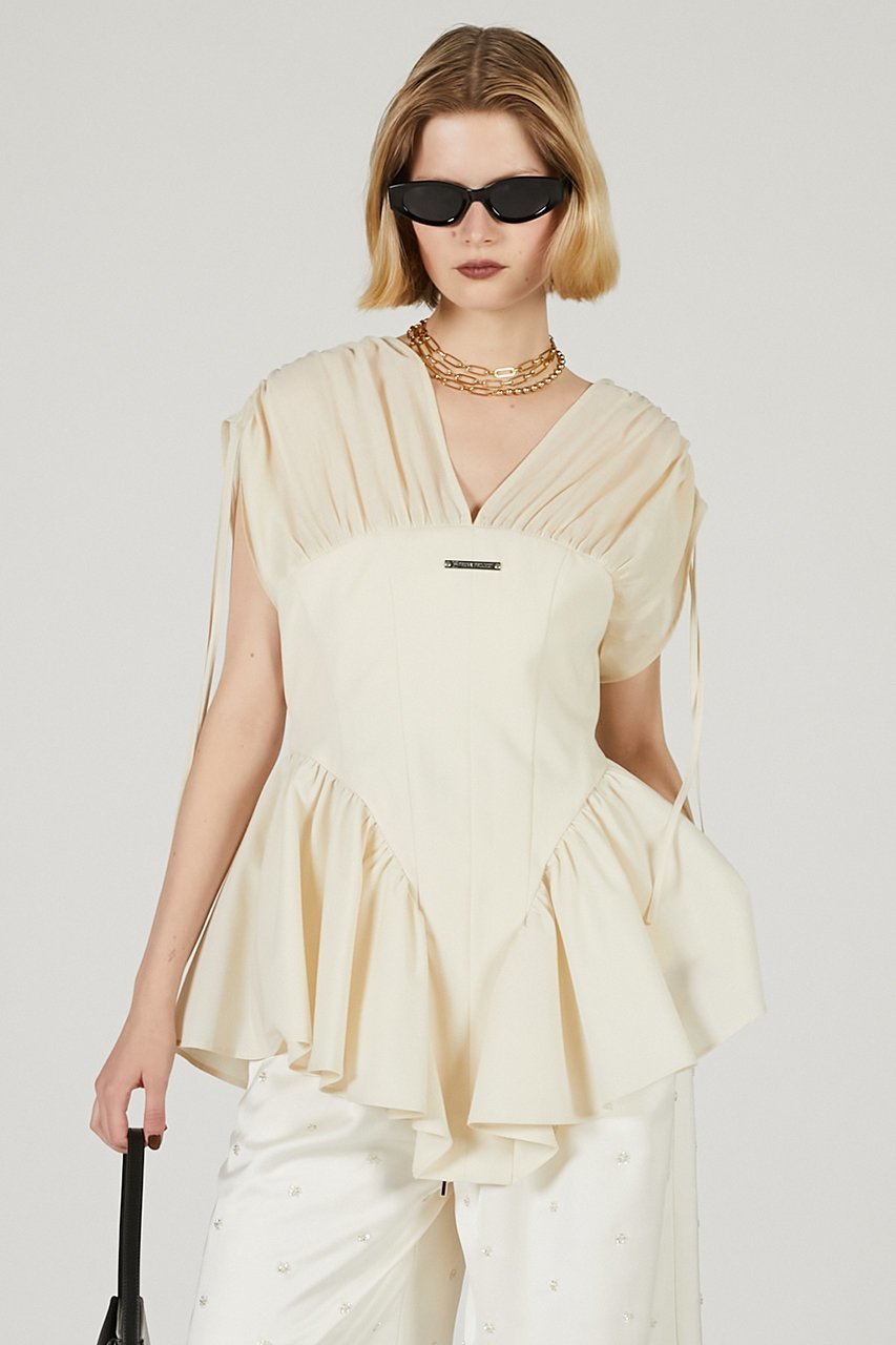 【プランク プロジェクト/PRANK PROJECT】のバルーンペプラムチュニック / Balloon Peplum Tunic 人気、トレンドファッション・服の通販 founy(ファニー) 　ファッション　Fashion　レディースファッション　WOMEN　ワンピース　Dress　チュニック　Tunic　ウォッシャブル　Washable　オーガンジー　Organdy　シアー　Sheer　チュニック　Tunic　チュール　Tulle　ドローストリング　Drawstring　フリル　Frills　ラッフル　Raffle　レース　Race　夏　Summer　NEW・新作・新着・新入荷　New Arrivals　other-6|ID: prp329100004550976 ipo3291000000032163952