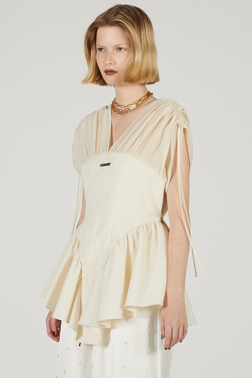 【プランク プロジェクト/PRANK PROJECT】のバルーンペプラムチュニック / Balloon Peplum Tunic 人気、トレンドファッション・服の通販 founy(ファニー) 　ファッション　Fashion　レディースファッション　WOMEN　ワンピース　Dress　チュニック　Tunic　ウォッシャブル　Washable　オーガンジー　Organdy　シアー　Sheer　チュニック　Tunic　チュール　Tulle　ドローストリング　Drawstring　フリル　Frills　ラッフル　Raffle　レース　Race　夏　Summer　NEW・新作・新着・新入荷　New Arrivals　other-7|ID: prp329100004550976 ipo3291000000032163953
