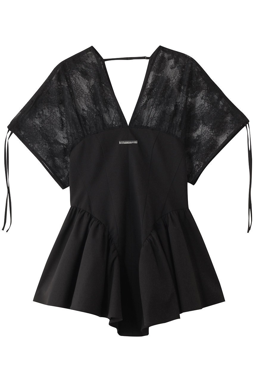 【プランク プロジェクト/PRANK PROJECT】のバルーンペプラムチュニック / Balloon Peplum Tunic インテリア・キッズ・メンズ・レディースファッション・服の通販 founy(ファニー) 　ファッション　Fashion　レディースファッション　Fashion for Women　ワンピース　Dresses　チュニック　Tunic Tops & Dresses　ウォッシャブル　Machine Washable　オーガンジー　Organza Fabric　シアー　Sheer, See-Through　チュニック　Tunic, Long Top　チュール　Tulip, Tulip Motif　ドローストリング　Drawstring, Pull Cord　フリル　Frill, Ruffle　ラッフル　Ruffle, Frill　レース　Lace, Lace Fabric　夏　Summer　BLK(ブラック)|ID: prp329100004550976 ipo3291000000032812962