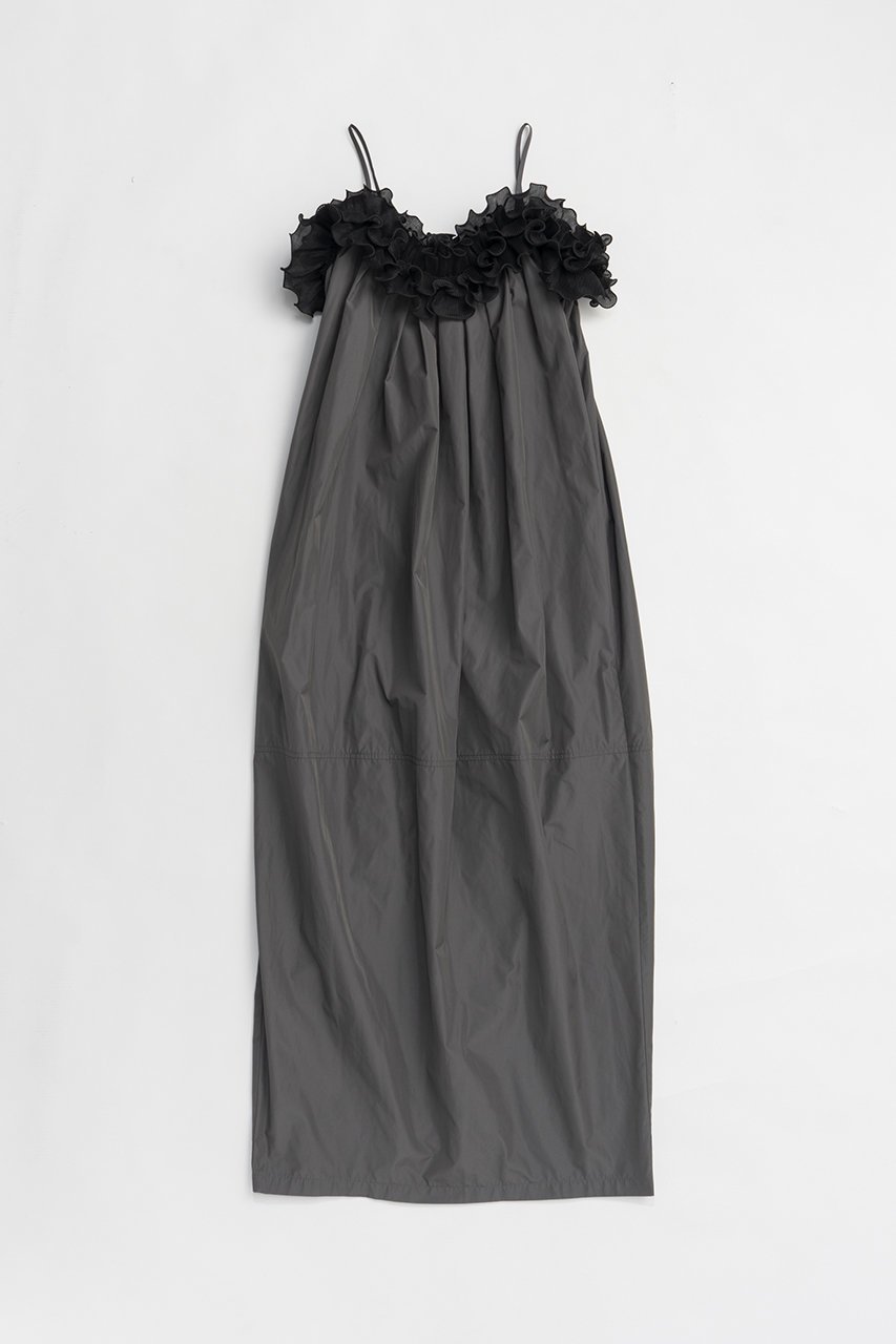 【プランク プロジェクト/PRANK PROJECT】のラッフルバルーンドレス / Ruffle Balloon Dress インテリア・キッズ・メンズ・レディースファッション・服の通販 founy(ファニー) 　ファッション　Fashion　レディースファッション　WOMEN　ワンピース　Dress　ドレス　Party Dresses　チュニック　Tunic　おすすめ　Recommend　インナー　Inner　オケージョン　Occasion　カットソー　Cut And Sew　タフタ　Taffeta　ダウン　Down　チュニック　Tunic　ドレス　Dress　フォルム　Form　ラッフル　Raffle　ラップ　Wrap　ロング　Long　NEW・新作・新着・新入荷　New Arrivals　GRY(グレー)|ID: prp329100004550977 ipo3291000000032163957