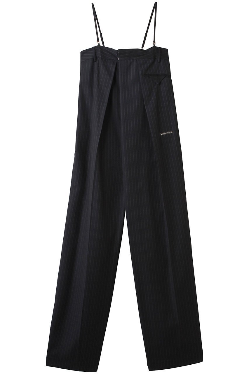 【プランク プロジェクト/PRANK PROJECT】のスーチングオールインワン / Suiting All in One インテリア・キッズ・メンズ・レディースファッション・服の通販 founy(ファニー) 　ファッション　Fashion　レディースファッション　Fashion for Women　パンツ　Pants & Trousers　カッティング　Cutting Detail　ストライプ　Stripe, Striped Pattern　フェミニン　Feminine, Girly　ボトム　Bottoms, Lower Wear　マニッシュ　Mannish, Boyish　メランジ　Melange, Mixed Yarn　ワイド　Wide, Wide Fit　エレガント 上品　Elegant　NVY(ネイビー)|ID: prp329100004550978 ipo3291000000032813957