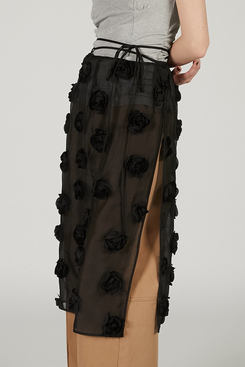 【プランク プロジェクト/PRANK PROJECT】のマルチエンブリッシュラップスカート / Multi-Embellished Wrap Skirt 人気、トレンドファッション・服の通販 founy(ファニー) 　ファッション　Fashion　レディースファッション　WOMEN　スカート　Skirt　ロングスカート　Long Skirt　オーガンジー　Organdy　スパンコール　Sequins　チュール　Tulle　ファブリック　Fabric　ラップ　Wrap　ロング　Long　NEW・新作・新着・新入荷　New Arrivals　other-6|ID: prp329100004550995 ipo3291000000032164134