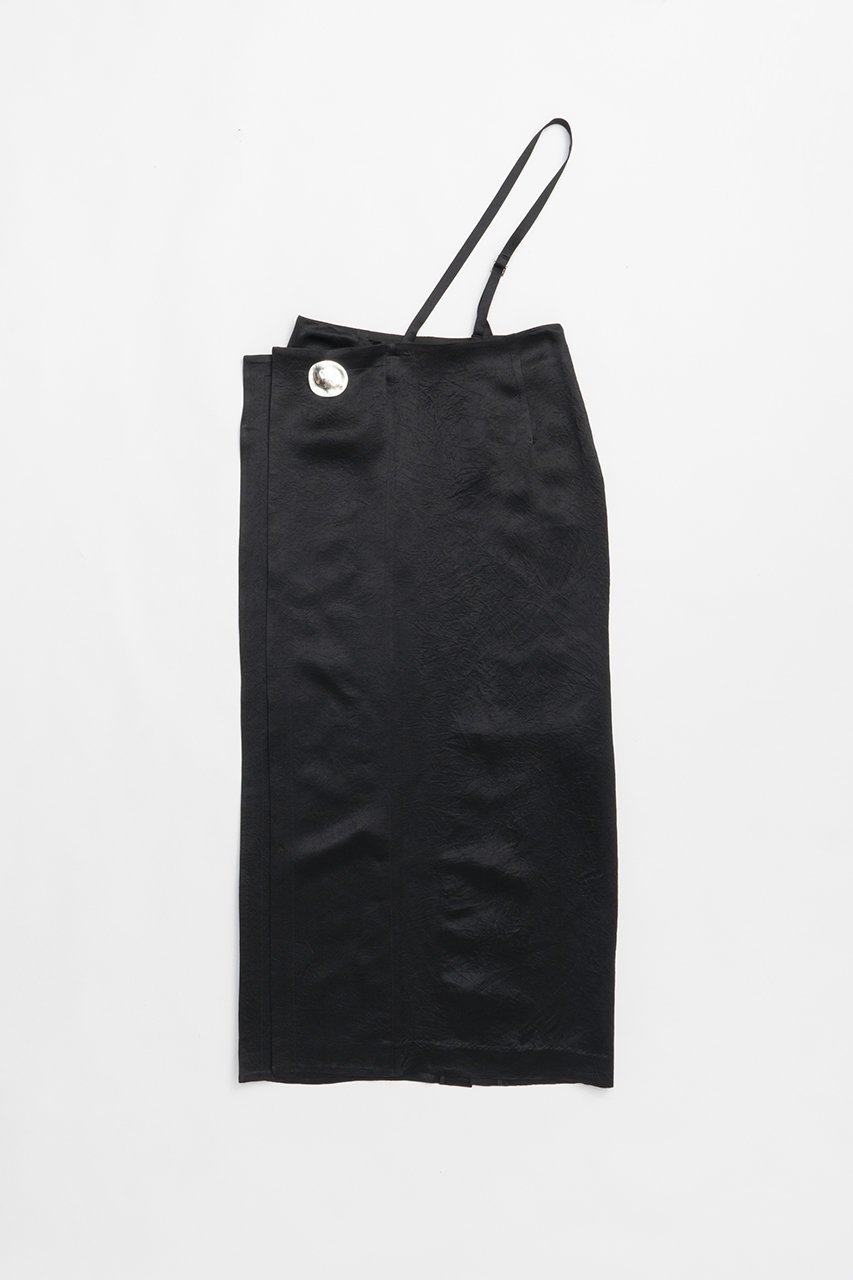【プランク プロジェクト/PRANK PROJECT】のメタルモチーフローウエストスカート / Metal Motif Low Waist Skirt 人気、トレンドファッション・服の通販 founy(ファニー) 　ファッション　Fashion　レディースファッション　Ladies' Fashion Online　スカート　Skirt　ロングスカート　Long Skirt　サテン　Satin　ショルダー　Shoulder　ストライプ　Stripe　ツイル　Twill　ドレープ　Drape　マキシ　Maxi　メタル　Metal　モチーフ　Motif　ロング　Long　ワンショル　One Shoulder　エレガント 上品　Elegant　 other-1|ID: prp329100004550996 ipo3291000000032164140