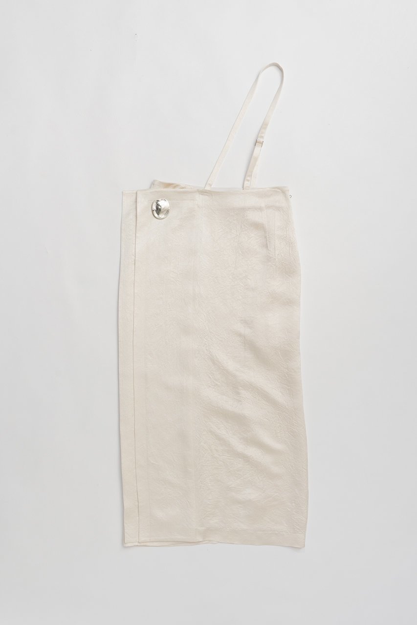 【プランク プロジェクト/PRANK PROJECT】のメタルモチーフローウエストスカート / Metal Motif Low Waist Skirt インテリア・キッズ・メンズ・レディースファッション・服の通販 founy(ファニー) 　ファッション　Fashion　レディースファッション　Ladies' Fashion Online　スカート　Skirt　ロングスカート　Long Skirt　サテン　Satin　ショルダー　Shoulder　ストライプ　Stripe　ツイル　Twill　ドレープ　Drape　マキシ　Maxi　メタル　Metal　モチーフ　Motif　ロング　Long　ワンショル　One Shoulder　エレガント 上品　Elegant　WHT(ホワイト)|ID: prp329100004550996 ipo3291000000032164143
