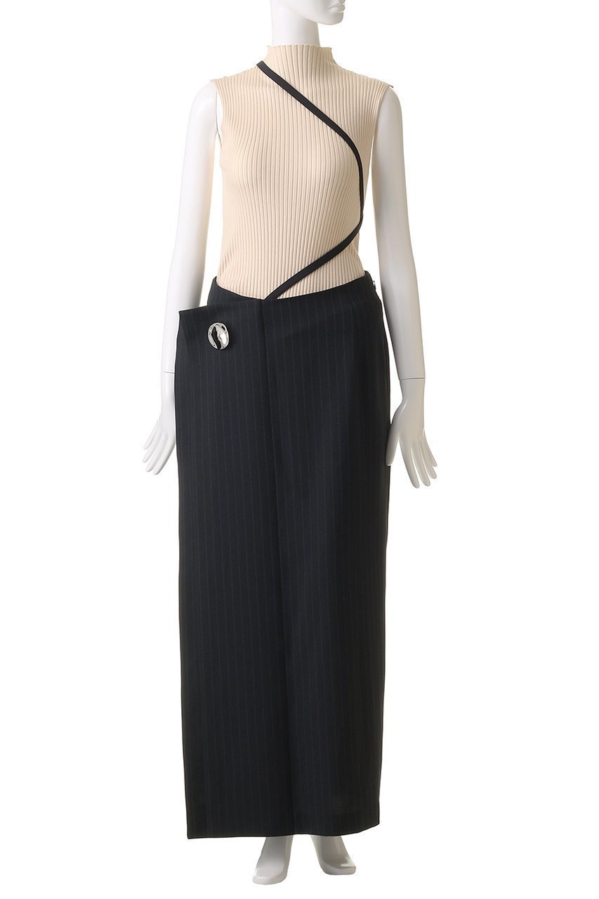 【プランク プロジェクト/PRANK PROJECT】のメタルモチーフローウエストスカート / Metal Motif Low Waist Skirt 人気、トレンドファッション・服の通販 founy(ファニー) 　ファッション　Fashion　レディースファッション　Ladies' Fashion Online　スカート　Skirt　ロングスカート　Long Skirt　サテン　Satin　ショルダー　Shoulder　ストライプ　Stripe　ツイル　Twill　ドレープ　Drape　マキシ　Maxi　メタル　Metal　モチーフ　Motif　ロング　Long　ワンショル　One Shoulder　エレガント 上品　Elegant　other-7|ID: prp329100004550996 ipo3291000000032348503