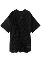【プランク プロジェクト/PRANK PROJECT】のメッシュギャザーTEE / Mesh Gathered Tee 人気、トレンドファッション・服の通販 founy(ファニー) ファッション Fashion レディースファッション Fashion for Women トップス・カットソー Cut & Sew Tops シャツ・ブラウス・オフィスカジュアル Elegant Blouses & Button-Ups ロングTシャツ・Tシャツ Longline T-Shirts & Tees カットソー・ベーシックTシャツ Cut-and-Sewn Tops / Stretch Tees & Basics ギャザー Gathered, Ruffled ショート Short, Short Length スポーティ Sporty, Casual Athletic スリーブ Sleeve, Long Sleeve / Short Sleeve ベロア Velour, Soft Velvet メッシュ Mesh, Net Fabric thumbnail BLK(ブラック)|ID: prp329100004551003 ipo3291000000032813946