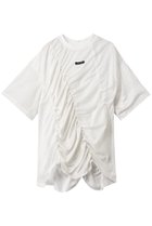 【プランク プロジェクト/PRANK PROJECT】のメッシュギャザーTEE / Mesh Gathered Tee 人気、トレンドファッション・服の通販 founy(ファニー) ファッション Fashion レディースファッション Fashion for Women トップス・カットソー Cut & Sew Tops シャツ・ブラウス・オフィスカジュアル Elegant Blouses & Button-Ups ロングTシャツ・Tシャツ Longline T-Shirts & Tees カットソー・ベーシックTシャツ Cut-and-Sewn Tops / Stretch Tees & Basics ギャザー Gathered, Ruffled ショート Short, Short Length スポーティ Sporty, Casual Athletic スリーブ Sleeve, Long Sleeve / Short Sleeve ベロア Velour, Soft Velvet メッシュ Mesh, Net Fabric thumbnail WHT(ホワイト)|ID: prp329100004551003 ipo3291000000032813947
