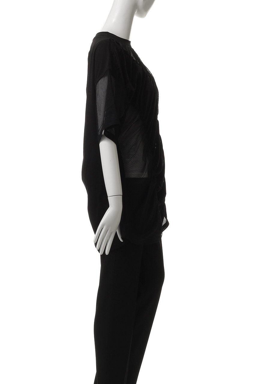 【プランク プロジェクト/PRANK PROJECT】のメッシュギャザーTEE / Mesh Gathered Tee 人気、トレンドファッション・服の通販 founy(ファニー) 　ファッション　Fashion　レディースファッション　Fashion for Women　トップス・カットソー　Cut & Sew Tops　シャツ・ブラウス・オフィスカジュアル　Elegant Blouses & Button-Ups　ロングTシャツ・Tシャツ　Longline T-Shirts & Tees　カットソー・ベーシックTシャツ　Cut-and-Sewn Tops / Stretch Tees & Basics　ギャザー　Gathered, Ruffled　ショート　Short, Short Length　スポーティ　Sporty, Casual Athletic　スリーブ　Sleeve, Long Sleeve / Short Sleeve　ベロア　Velour, Soft Velvet　メッシュ　Mesh, Net Fabric　other-3|ID: prp329100004551003 ipo3291000000032813949