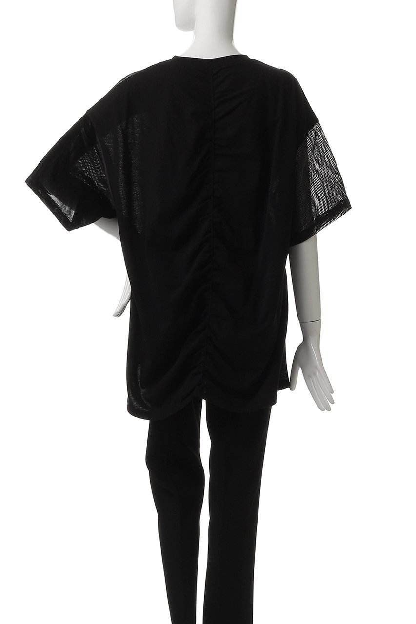 【プランク プロジェクト/PRANK PROJECT】のメッシュギャザーTEE / Mesh Gathered Tee 人気、トレンドファッション・服の通販 founy(ファニー) 　ファッション　Fashion　レディースファッション　Fashion for Women　トップス・カットソー　Cut & Sew Tops　シャツ・ブラウス・オフィスカジュアル　Elegant Blouses & Button-Ups　ロングTシャツ・Tシャツ　Longline T-Shirts & Tees　カットソー・ベーシックTシャツ　Cut-and-Sewn Tops / Stretch Tees & Basics　ギャザー　Gathered, Ruffled　ショート　Short, Short Length　スポーティ　Sporty, Casual Athletic　スリーブ　Sleeve, Long Sleeve / Short Sleeve　ベロア　Velour, Soft Velvet　メッシュ　Mesh, Net Fabric　other-4|ID: prp329100004551003 ipo3291000000032813950