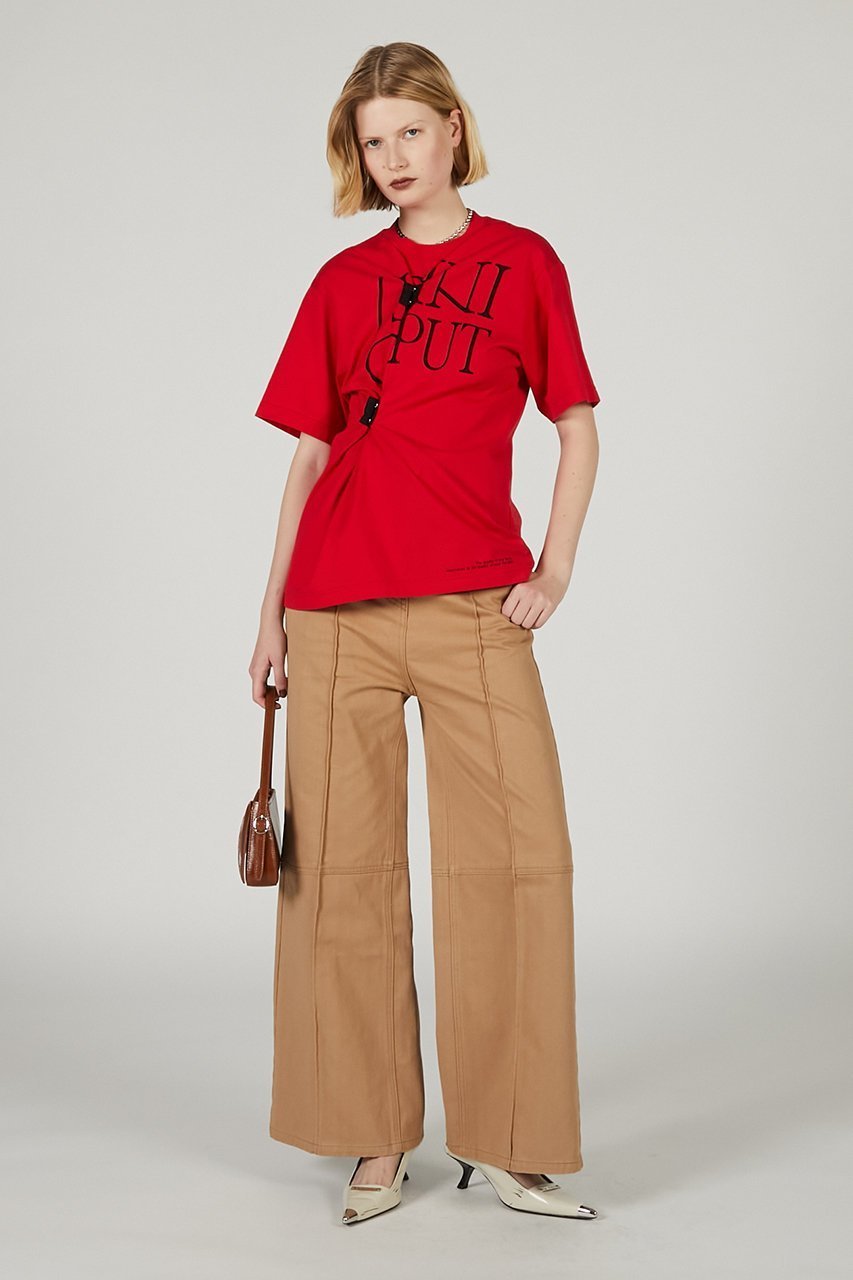 【プランク プロジェクト/PRANK PROJECT】のツイストロゴトップ / Twisted Logo Top 人気、トレンドファッション・服の通販 founy(ファニー) 　ファッション　Fashion　レディースファッション　WOMEN　トップス・カットソー　Tops/Tshirt　シャツ/ブラウス　Shirts/Blouses　ロング / Tシャツ　T-Shirts　カットソー　Cut and Sewn　アシンメトリー　Asymmetry　グラフィック　Graphic　シェイプ　Shape　ショート　Short　スリーブ　Sleeve　ボトム　Bottom　ワイド　Wide　NEW・新作・新着・新入荷　New Arrivals　other-4|ID: prp329100004551004 ipo3291000000032164277
