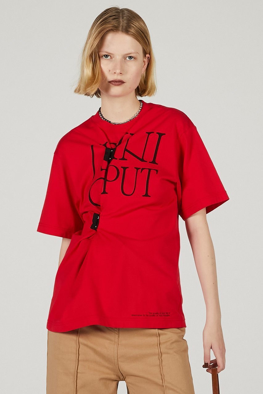 【プランク プロジェクト/PRANK PROJECT】のツイストロゴトップ / Twisted Logo Top 人気、トレンドファッション・服の通販 founy(ファニー) 　ファッション　Fashion　レディースファッション　WOMEN　トップス・カットソー　Tops/Tshirt　シャツ/ブラウス　Shirts/Blouses　ロング / Tシャツ　T-Shirts　カットソー　Cut and Sewn　アシンメトリー　Asymmetry　グラフィック　Graphic　シェイプ　Shape　ショート　Short　スリーブ　Sleeve　ボトム　Bottom　ワイド　Wide　NEW・新作・新着・新入荷　New Arrivals　other-8|ID: prp329100004551004 ipo3291000000032164284