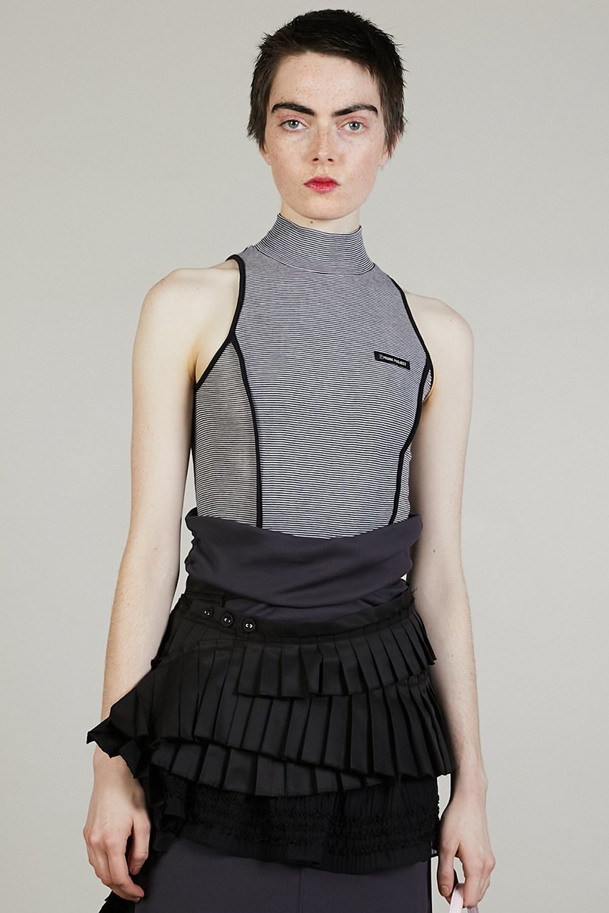 【プランク プロジェクト/PRANK PROJECT】のハイネックアメスリトップ / High Neck American Sleeve Top 人気、トレンドファッション・服の通販 founy(ファニー) 　ファッション　Fashion　レディースファッション　WOMEN　トップス・カットソー　Tops/Tshirt　シャツ/ブラウス　Shirts/Blouses　ロング / Tシャツ　T-Shirts　カットソー　Cut and Sewn　カッティング　Cutting　シアー　Sheer　ショート　Short　シンプル　Simple　スリーブ　Sleeve　ハイネック　High Neck　バランス　Balance　パイピング　Piping　NEW・新作・新着・新入荷　New Arrivals　other-6|ID: prp329100004551006 ipo3291000000032164313