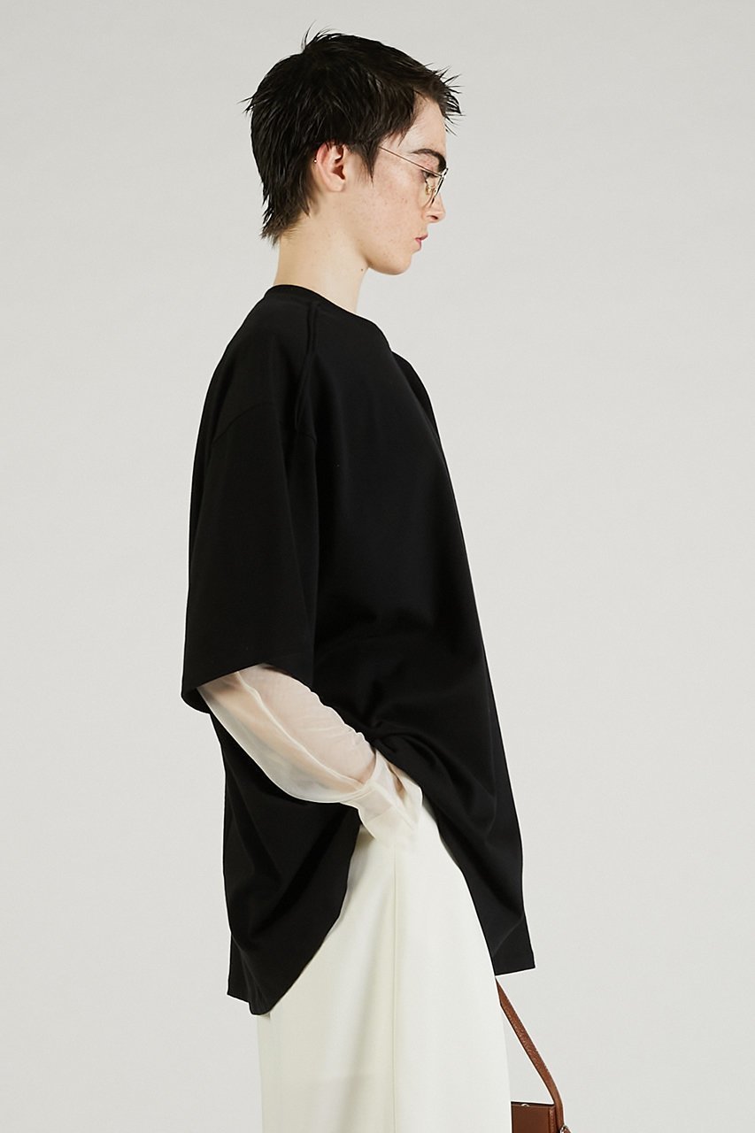 【プランク プロジェクト/PRANK PROJECT】のレイヤードツイストオーバートップ / Layered Twist Over Top 人気、トレンドファッション・服の通販 founy(ファニー) 　ファッション　Fashion　レディースファッション　WOMEN　トップス・カットソー　Tops/Tshirt　シャツ/ブラウス　Shirts/Blouses　ロング / Tシャツ　T-Shirts　カットソー　Cut and Sewn　おすすめ　Recommend　アシンメトリー　Asymmetry　ショート　Short　スリーブ　Sleeve　デニム　Denim　バランス　Balance　ワイド　Wide　エレガント 上品　Elegant　NEW・新作・新着・新入荷　New Arrivals　other-5|ID: prp329100004551007 ipo3291000000032164328