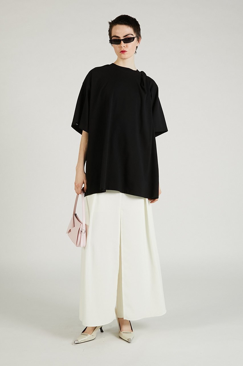 【プランク プロジェクト/PRANK PROJECT】のレイヤードツイストオーバートップ / Layered Twist Over Top 人気、トレンドファッション・服の通販 founy(ファニー) 　ファッション　Fashion　レディースファッション　WOMEN　トップス・カットソー　Tops/Tshirt　シャツ/ブラウス　Shirts/Blouses　ロング / Tシャツ　T-Shirts　カットソー　Cut and Sewn　おすすめ　Recommend　アシンメトリー　Asymmetry　ショート　Short　スリーブ　Sleeve　デニム　Denim　バランス　Balance　ワイド　Wide　エレガント 上品　Elegant　NEW・新作・新着・新入荷　New Arrivals　other-6|ID: prp329100004551007 ipo3291000000032164331