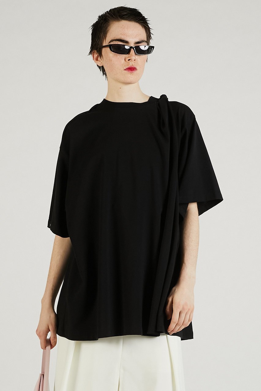 【プランク プロジェクト/PRANK PROJECT】のレイヤードツイストオーバートップ / Layered Twist Over Top 人気、トレンドファッション・服の通販 founy(ファニー) 　ファッション　Fashion　レディースファッション　WOMEN　トップス・カットソー　Tops/Tshirt　シャツ/ブラウス　Shirts/Blouses　ロング / Tシャツ　T-Shirts　カットソー　Cut and Sewn　おすすめ　Recommend　アシンメトリー　Asymmetry　ショート　Short　スリーブ　Sleeve　デニム　Denim　バランス　Balance　ワイド　Wide　エレガント 上品　Elegant　NEW・新作・新着・新入荷　New Arrivals　other-7|ID: prp329100004551007 ipo3291000000032164333